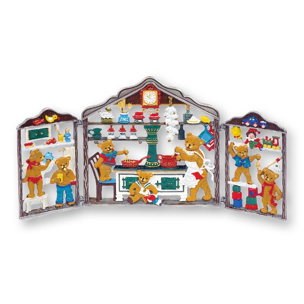 Zinnbild 3-teilig faltbar B&auml;renhaus