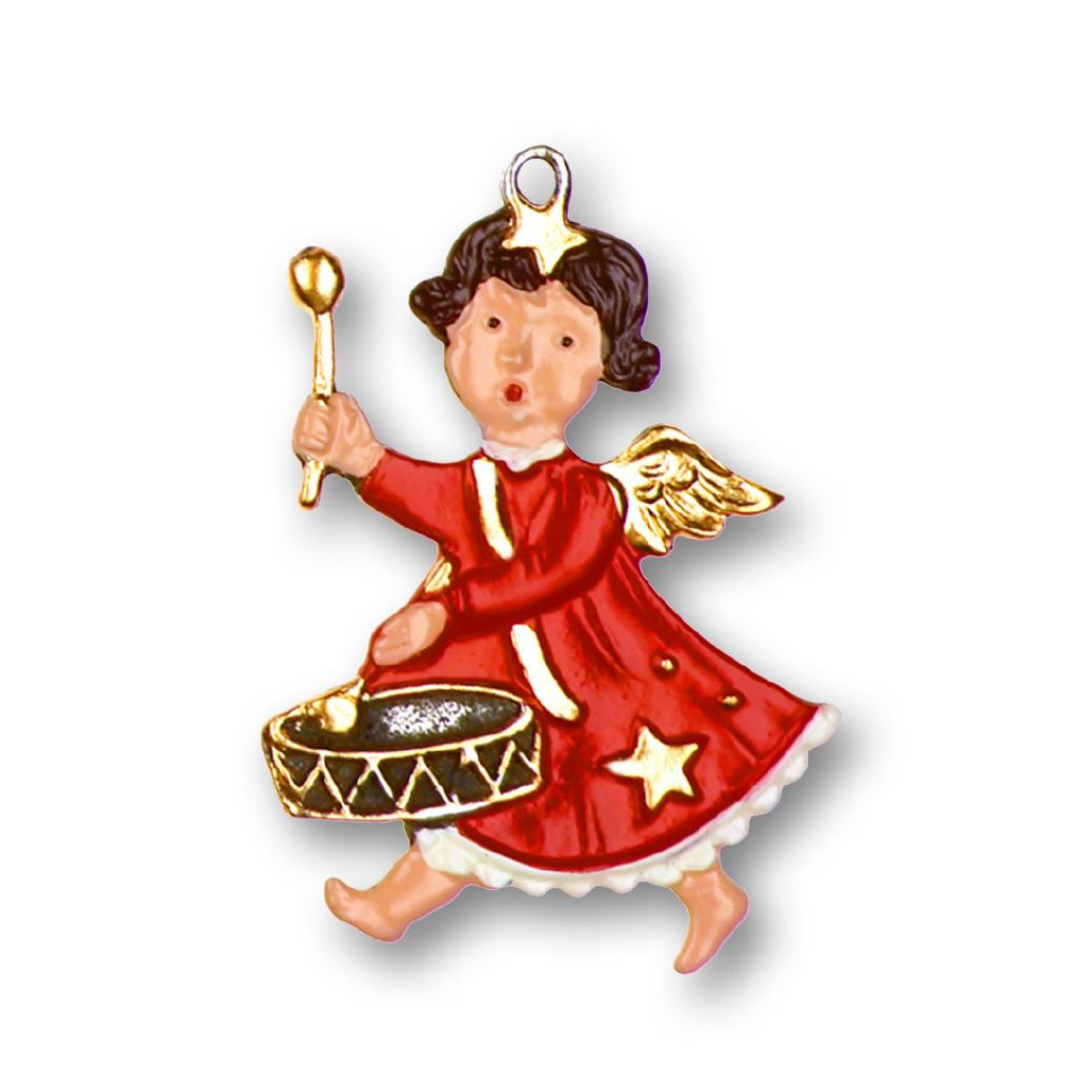 Zinnfigur Engel mit Trommel