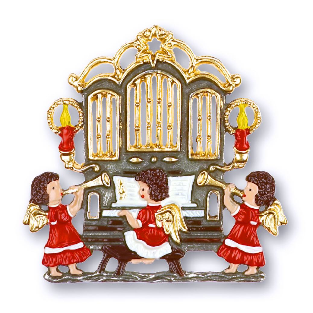Zinnfigur Engel mit Orgel