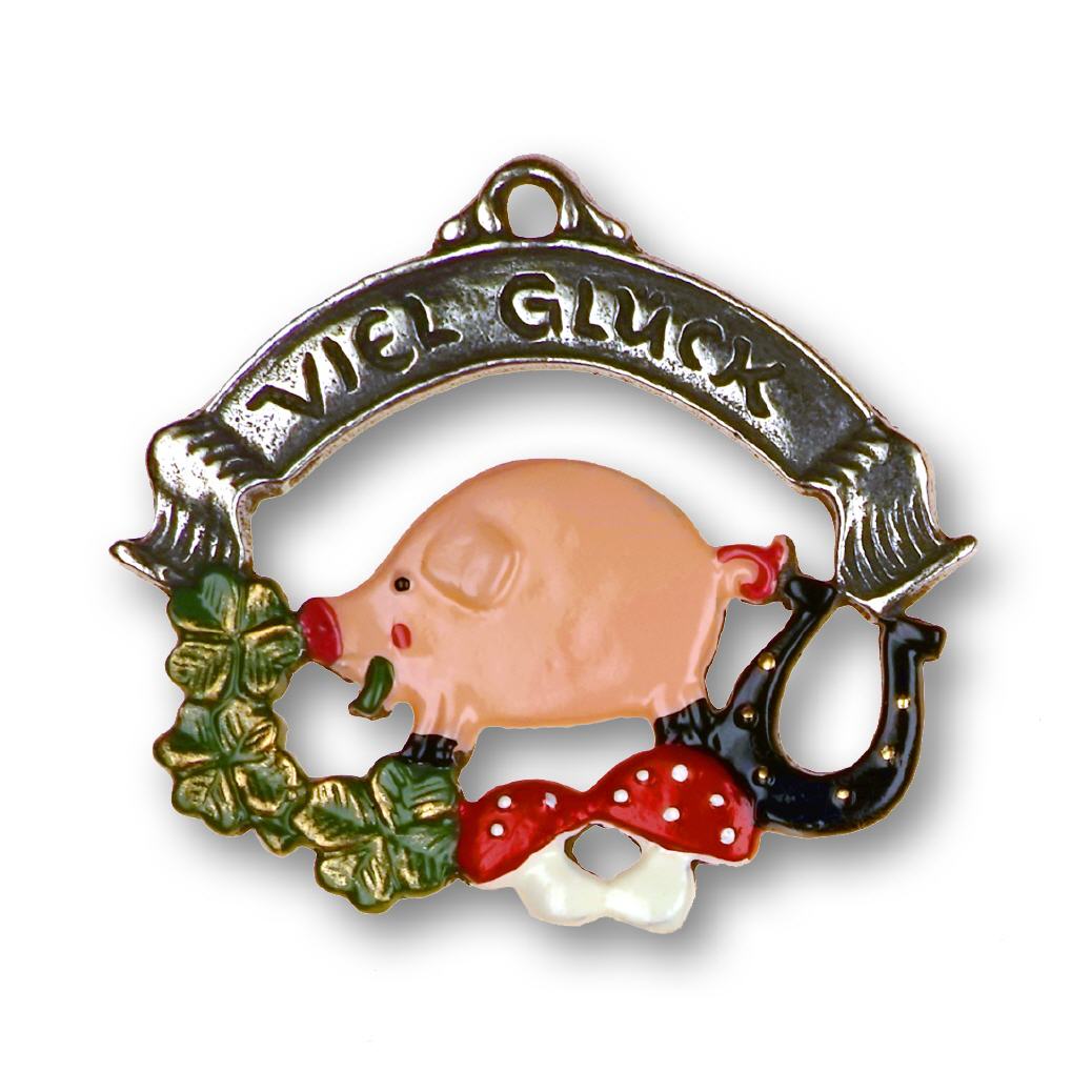 Zinnfigur Gl&uuml;cksschwein